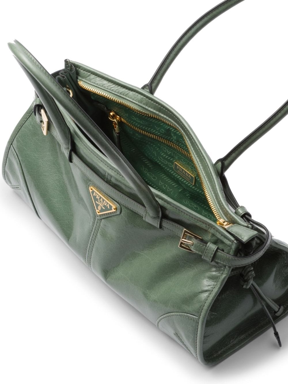medium triangle-logo belted handbag - 5