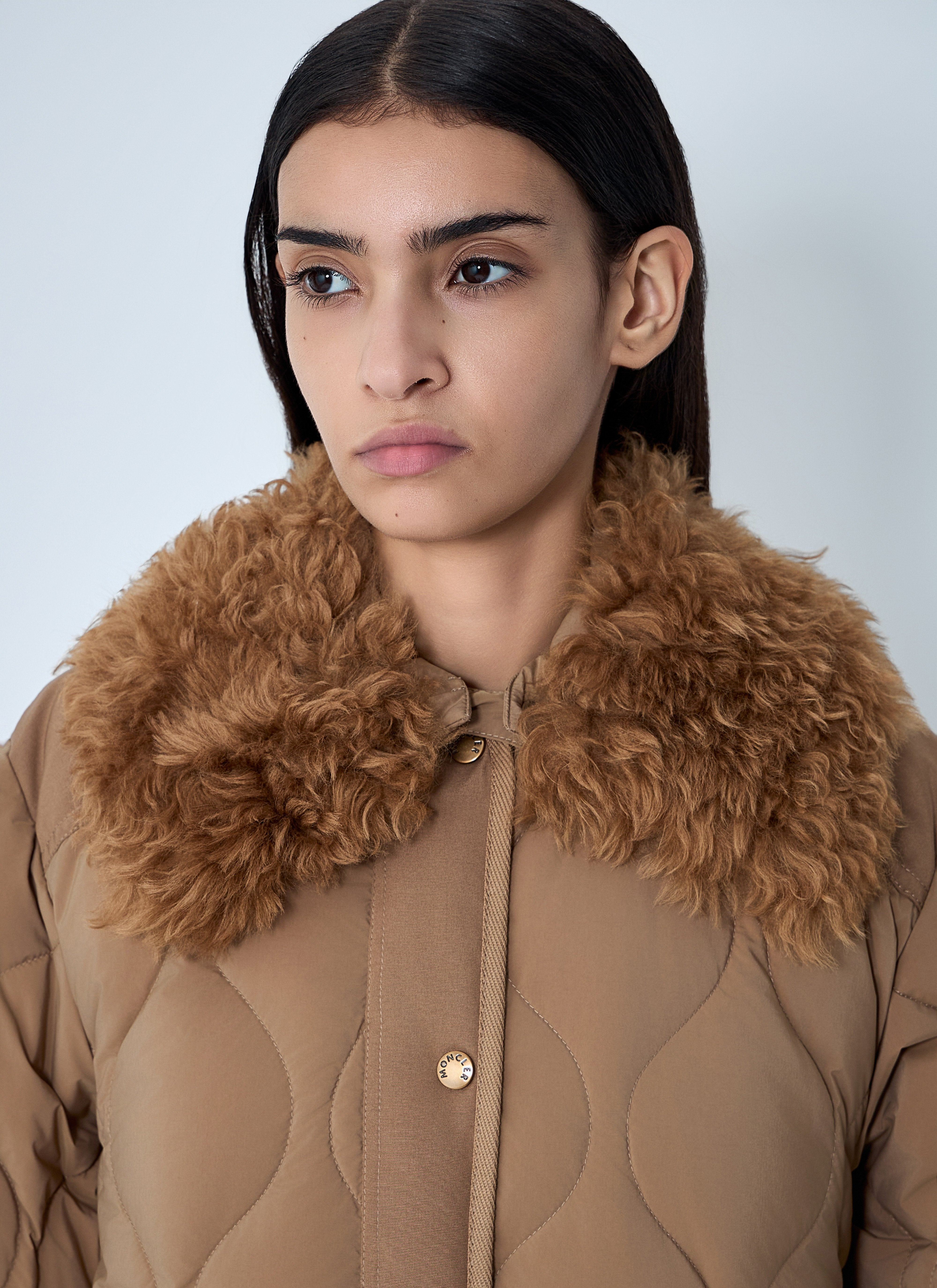 Moncler Women Quintin 3-In-1 Shearling-Trimmed Short Down Jacket - 5