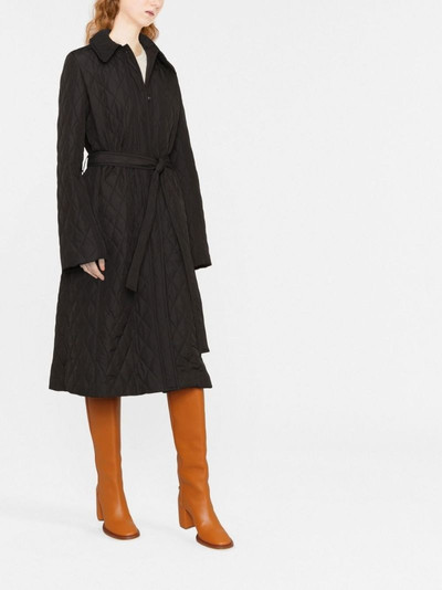 Stella McCartney diamond-quilted belted coat outlook