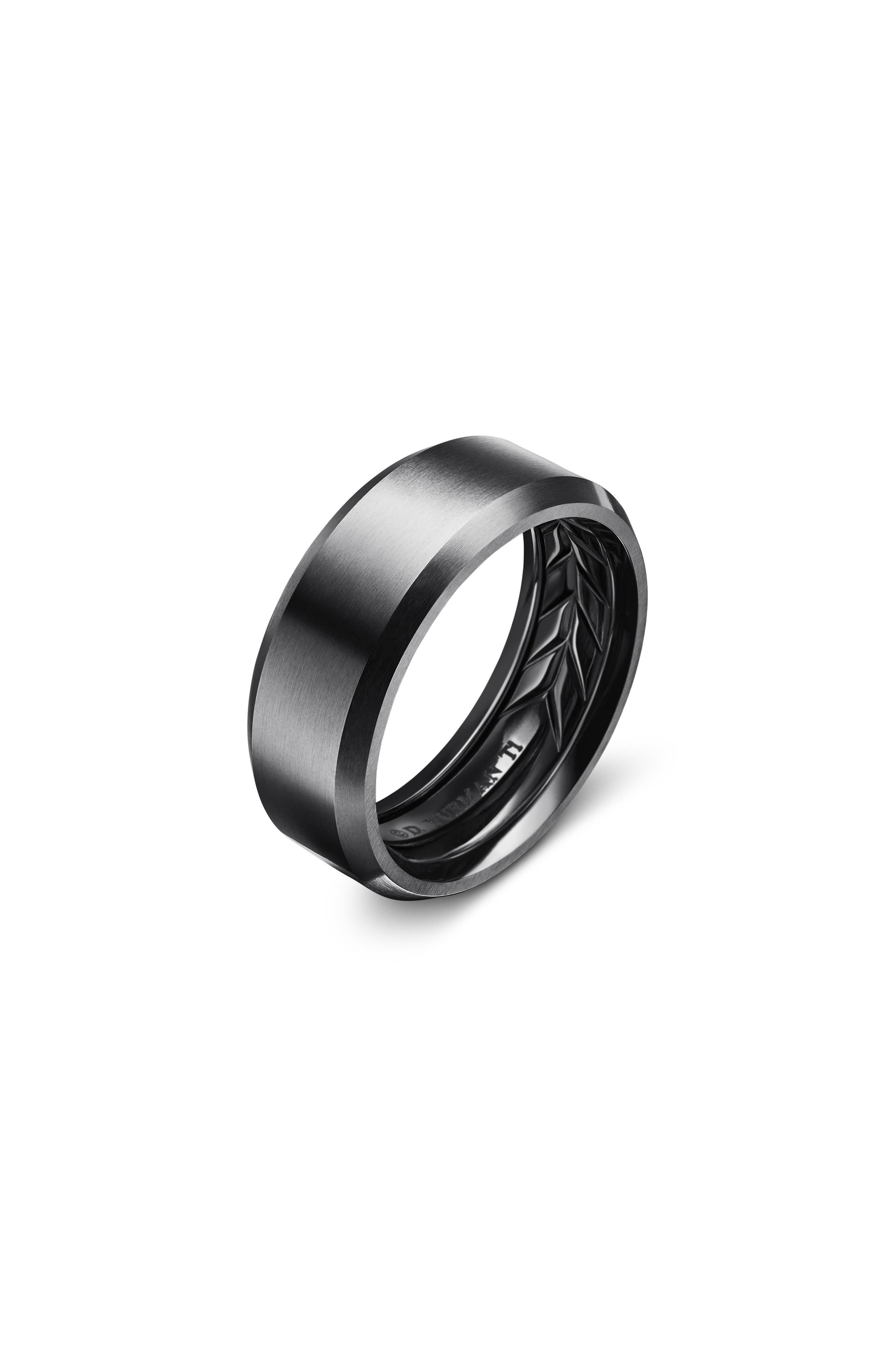 David Yurman Beveled Titanium Band in Black Titanium at Nordstrom - 5
