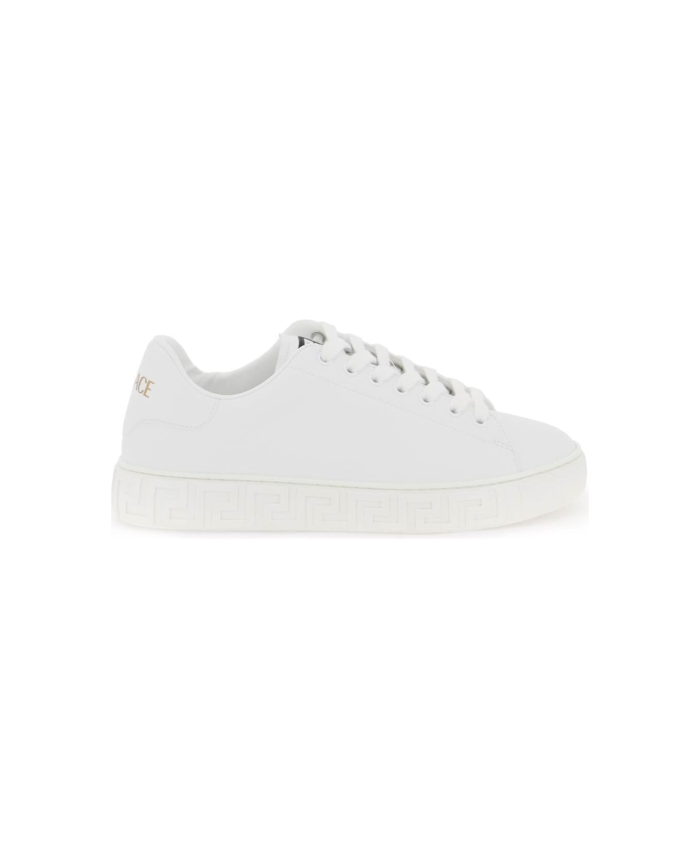 White Leather Sneakers - 1