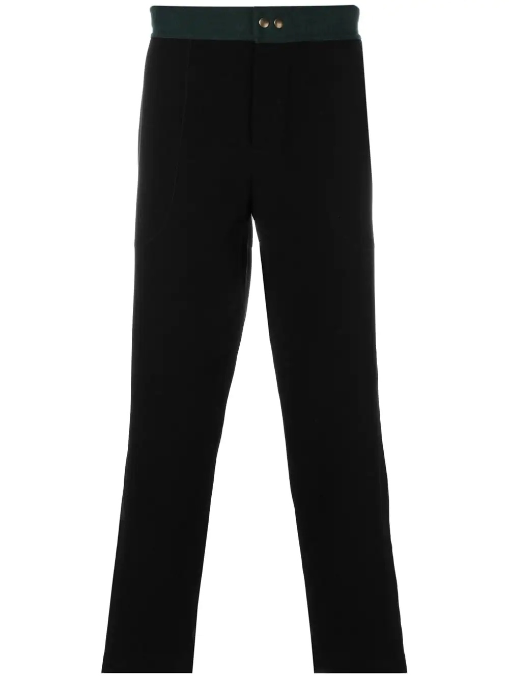 contrast waistband jogging trousers - 1