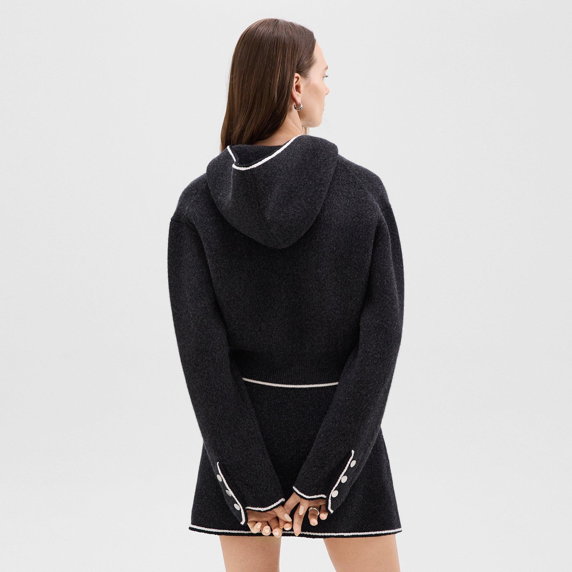 Hooded Cardigan Jacket in Felted Wool-Cashmere - 4