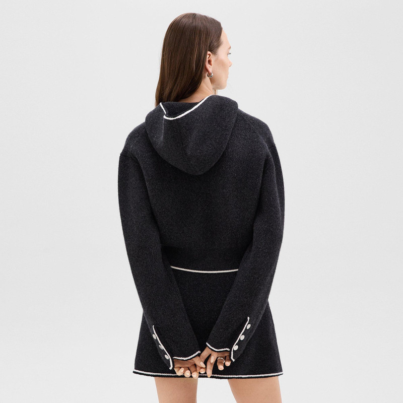 Hooded Cardigan Jacket in Felted Wool-Cashmere 4