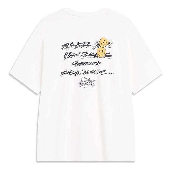 Li-Ning x OG_Slick Skateboarding Short Sleeve T-shirt 'Milk White' AHST475-4 - 2