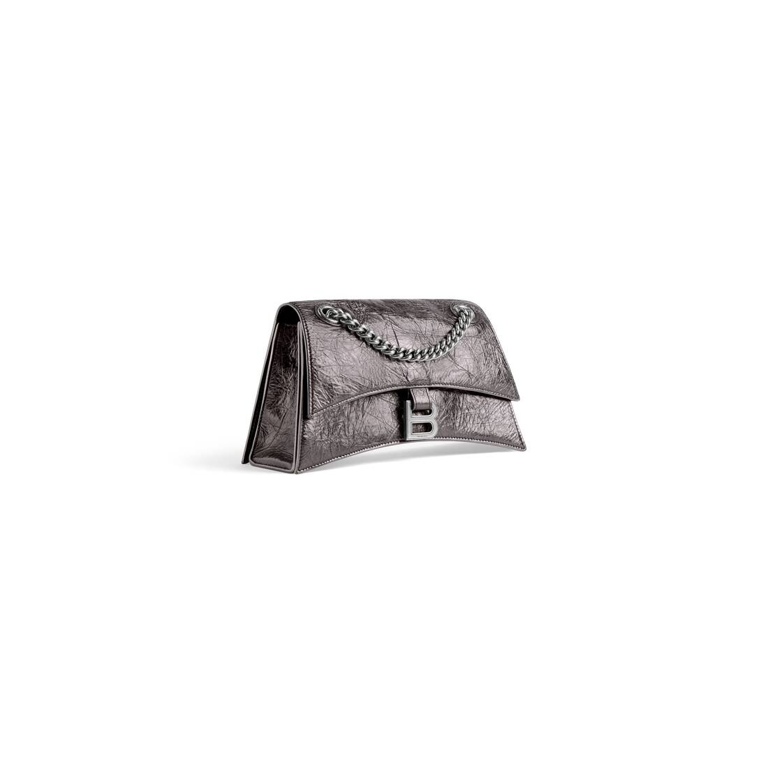 Women's Crush Small Chain Bag Metallized  in Grey - 4