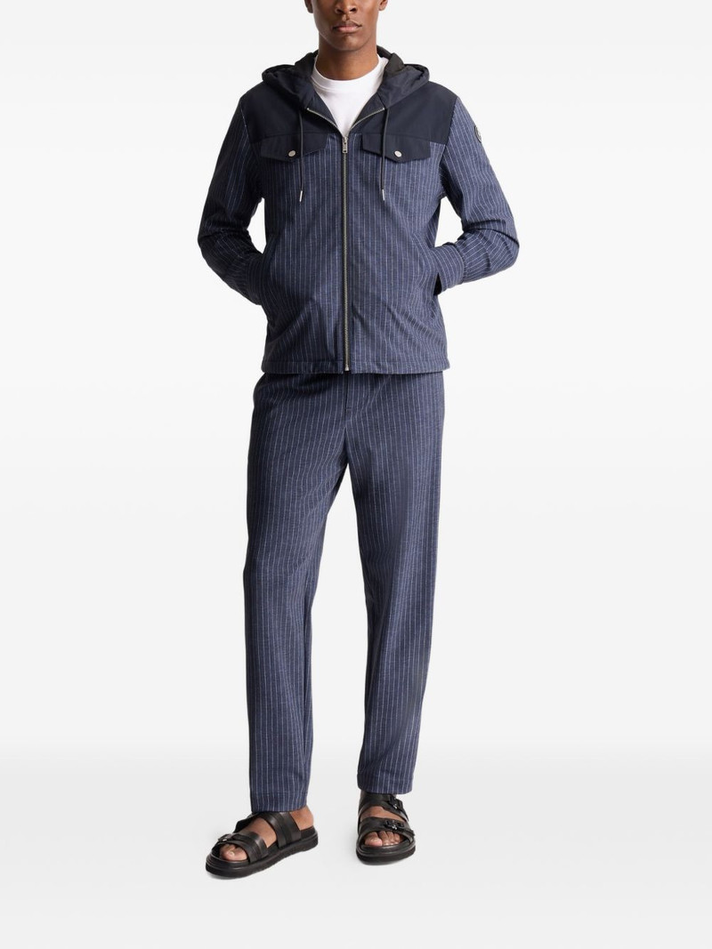 Fusalp Rocelan pinstriped hooded bomber jacket outlook