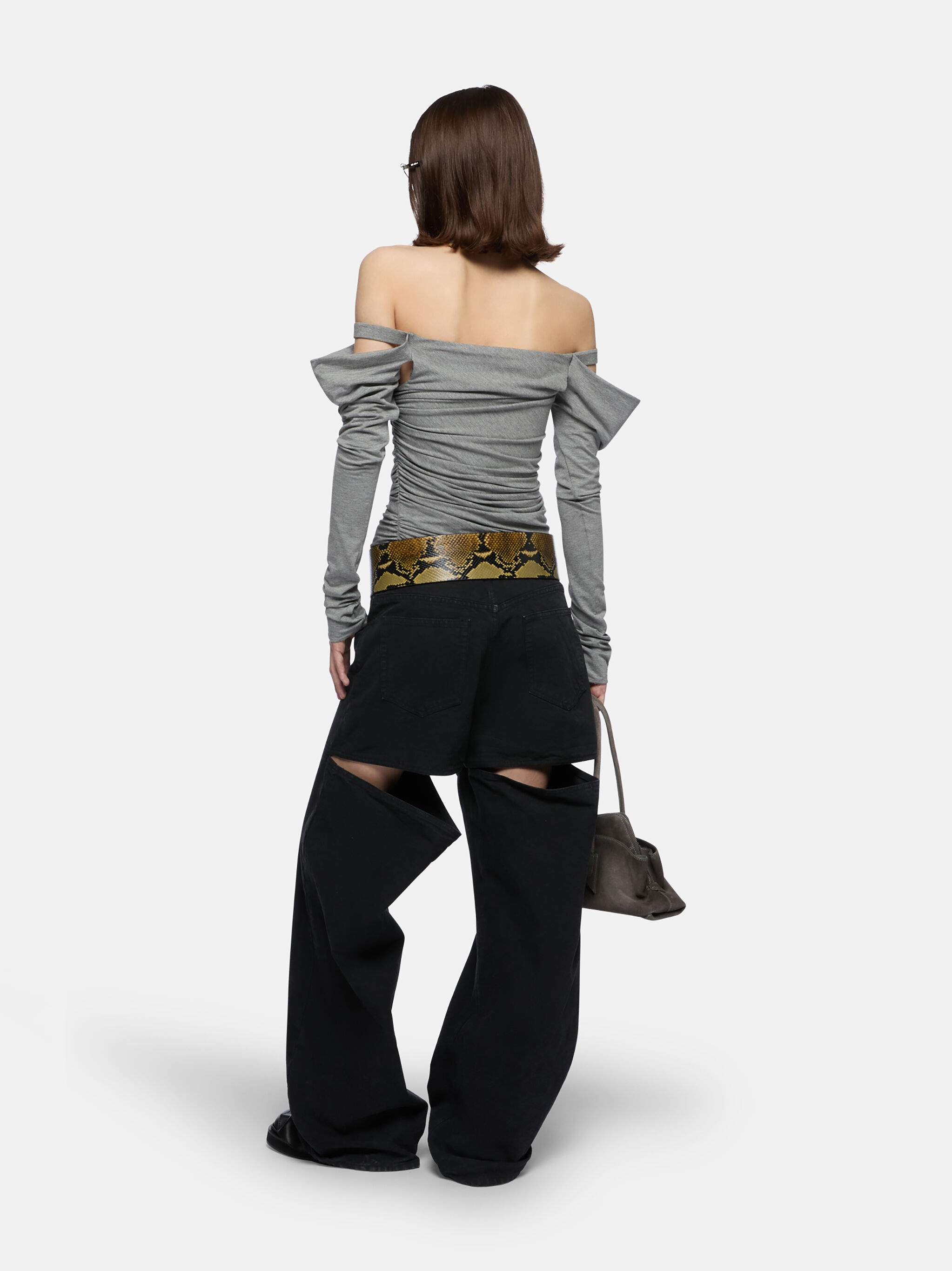 MELANGE GREY TOP - 3