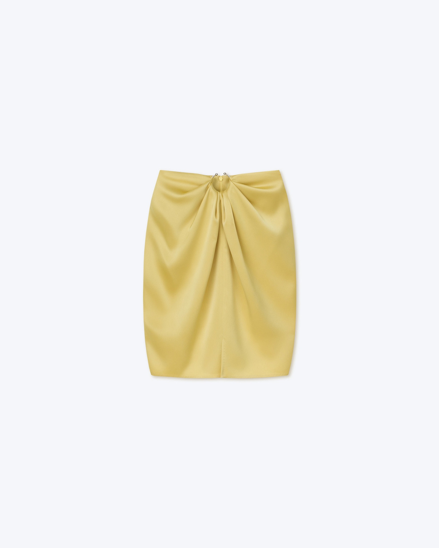 NILLA - Slip satin mini skirt - Yellow - 5