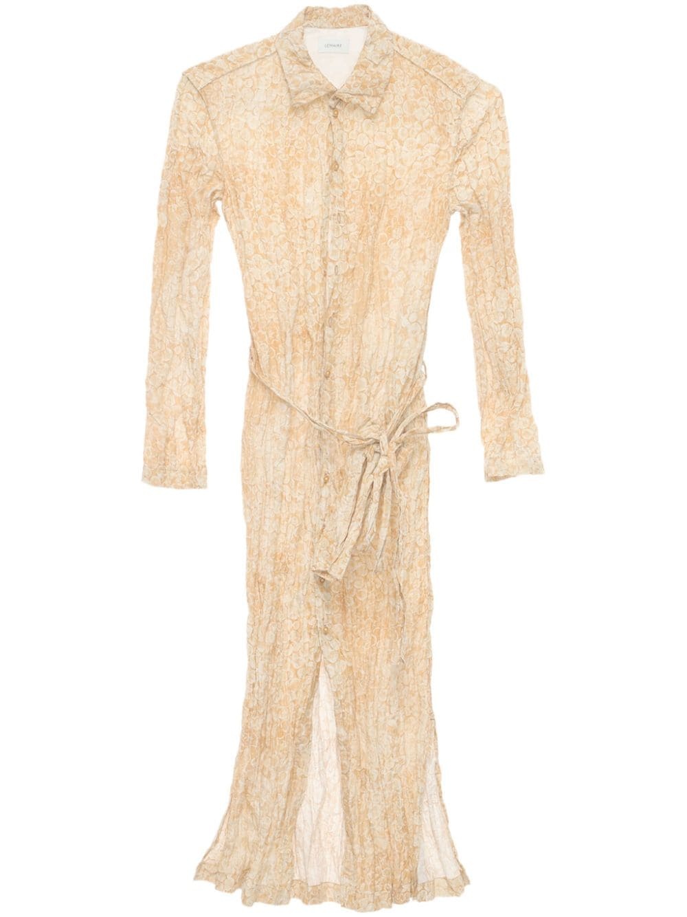 crinkle shirt dress - 1
