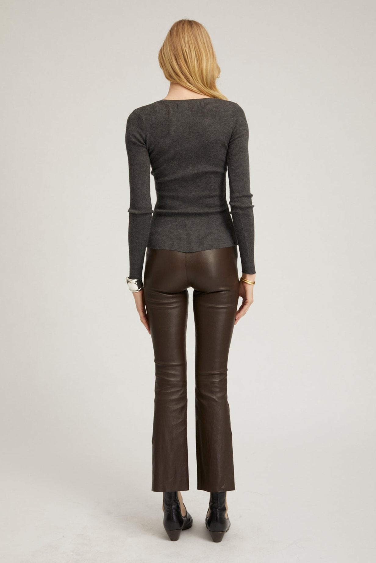 AMERICANO LEATHER ANKLE FLARE - 4