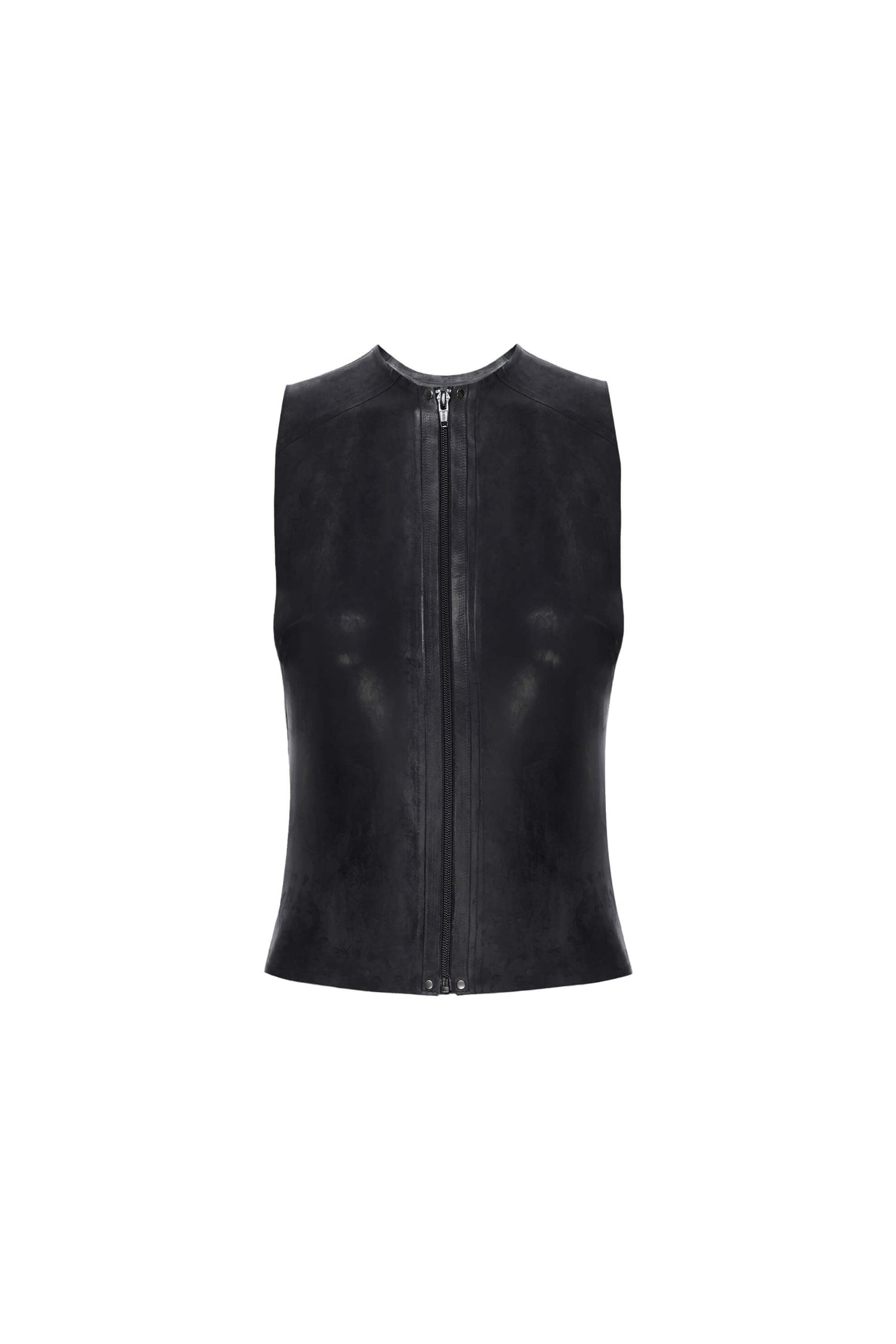 AISHA TOP - BLACK LATEX - 1
