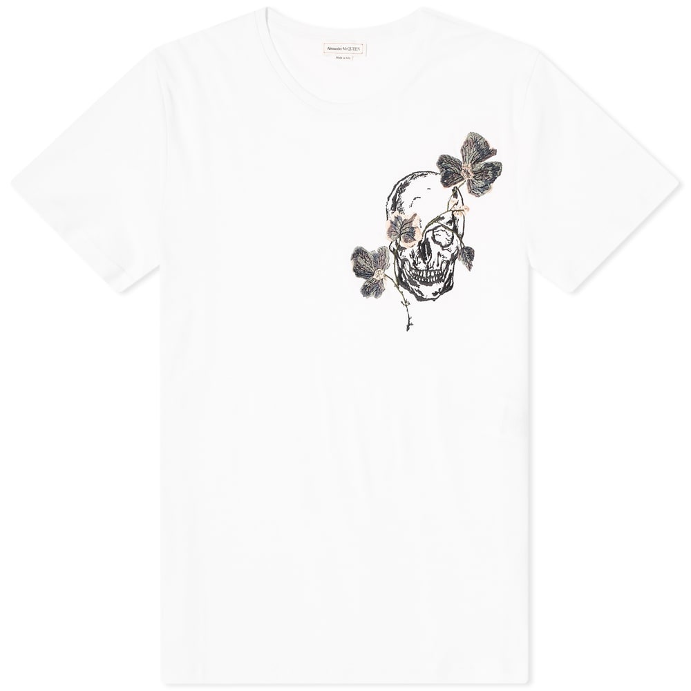 Alexander McQueen Embroidered Skull & Flower Tee - 4