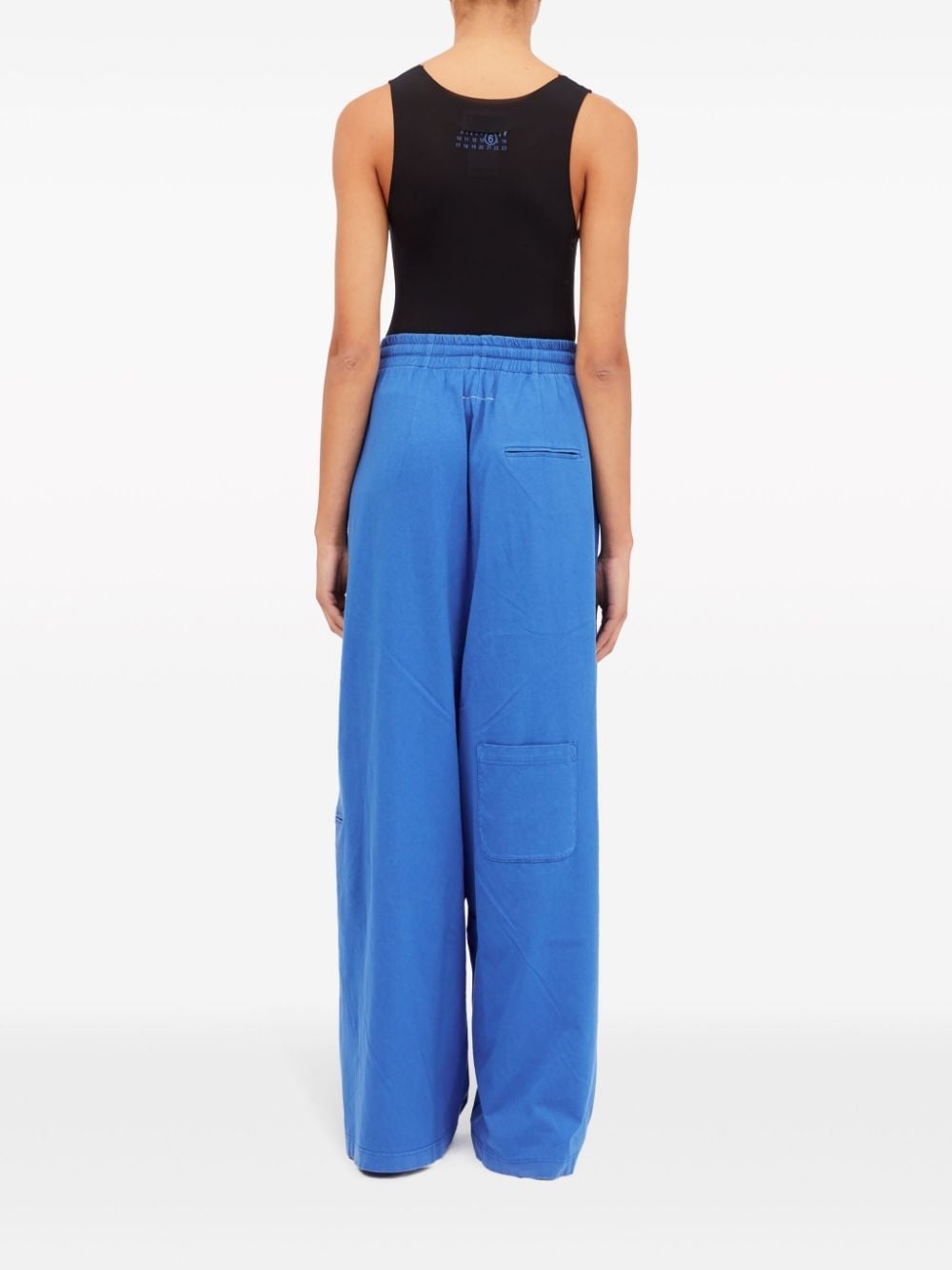 wide-leg cotton trousers - 4