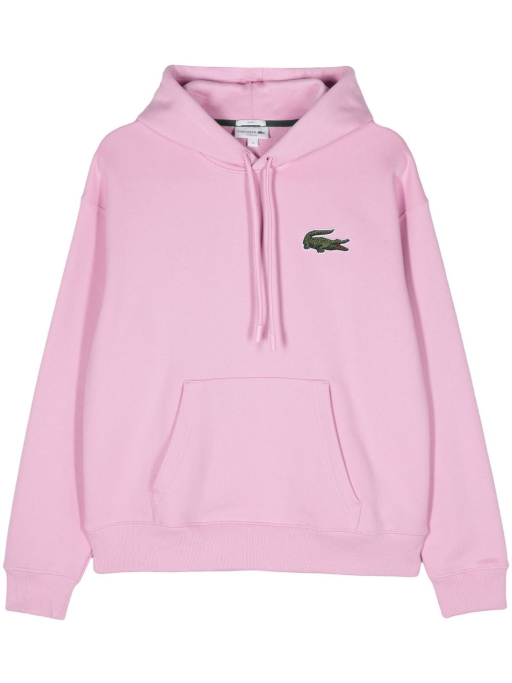 logo-patch cotton hoodie - 1