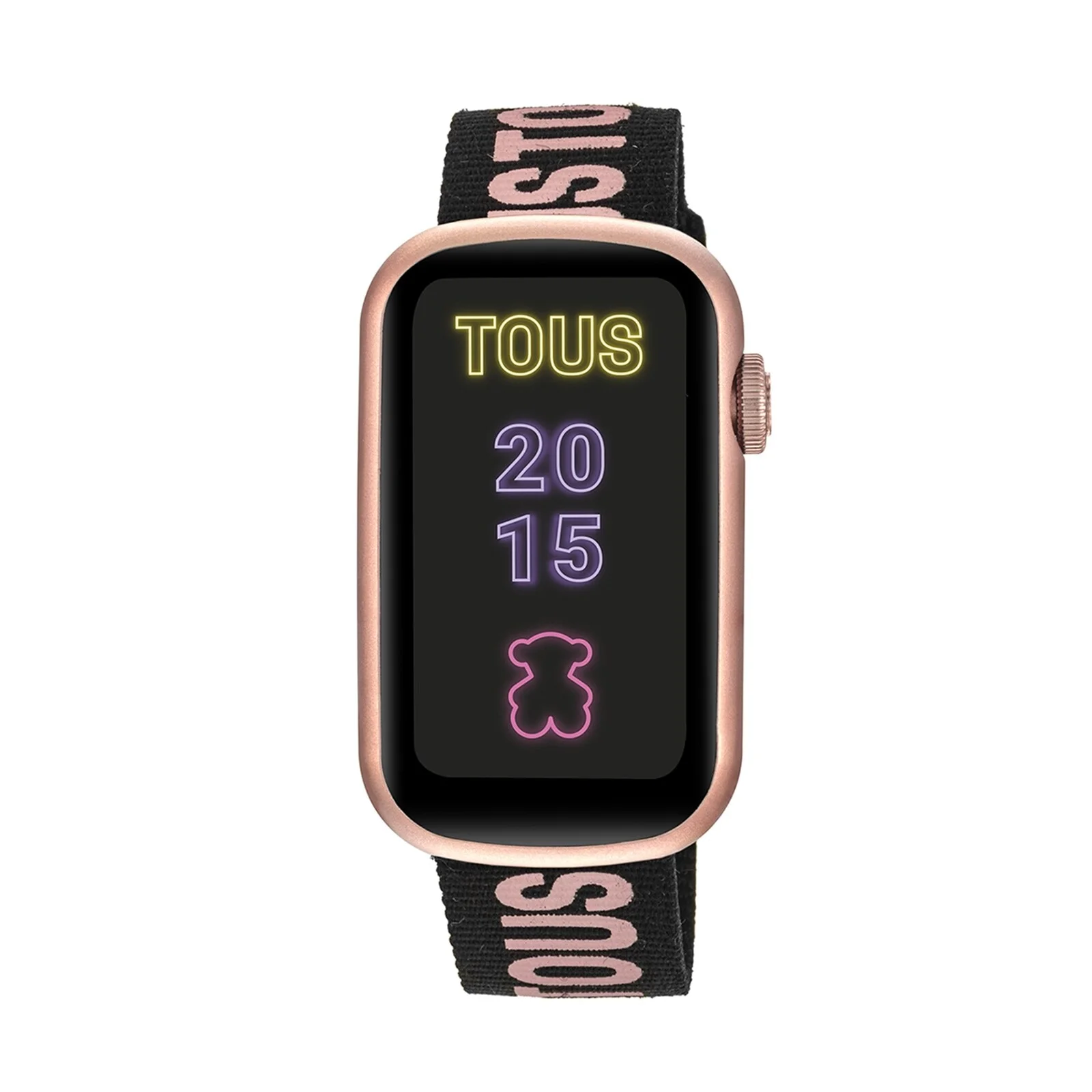 Smartwatch with nylon strap and pale pink silicone strap T-Band - 1