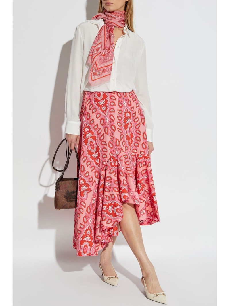 Etro paisley-print asymmetric skirt outlook