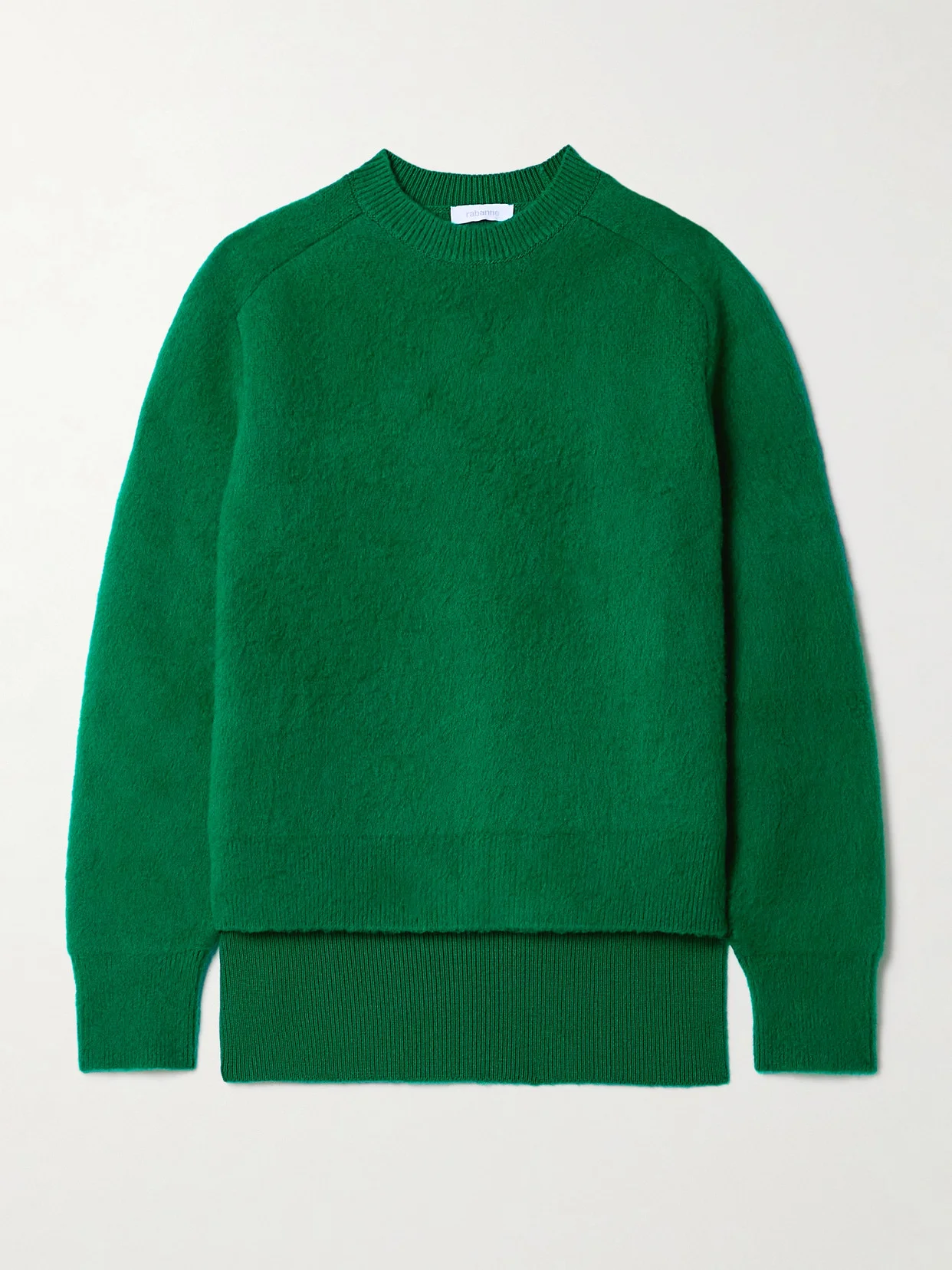 Chain-embellished Brushed-wool Sweater - 1
