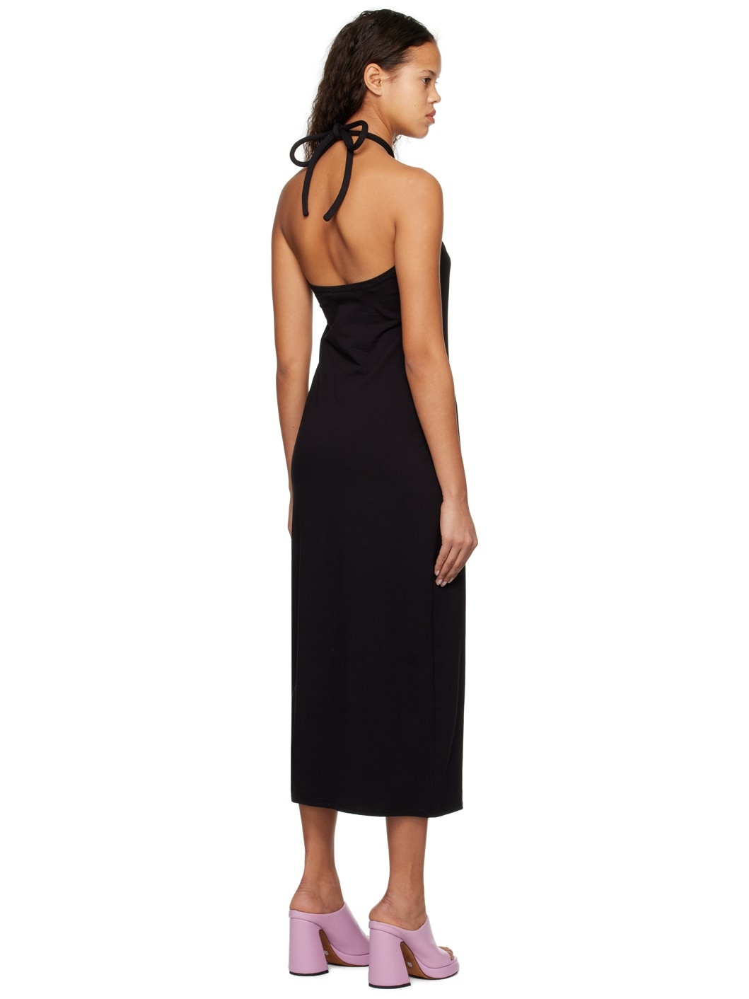 Black Proenza Schouler White Label Halter Maxi Dress - 3