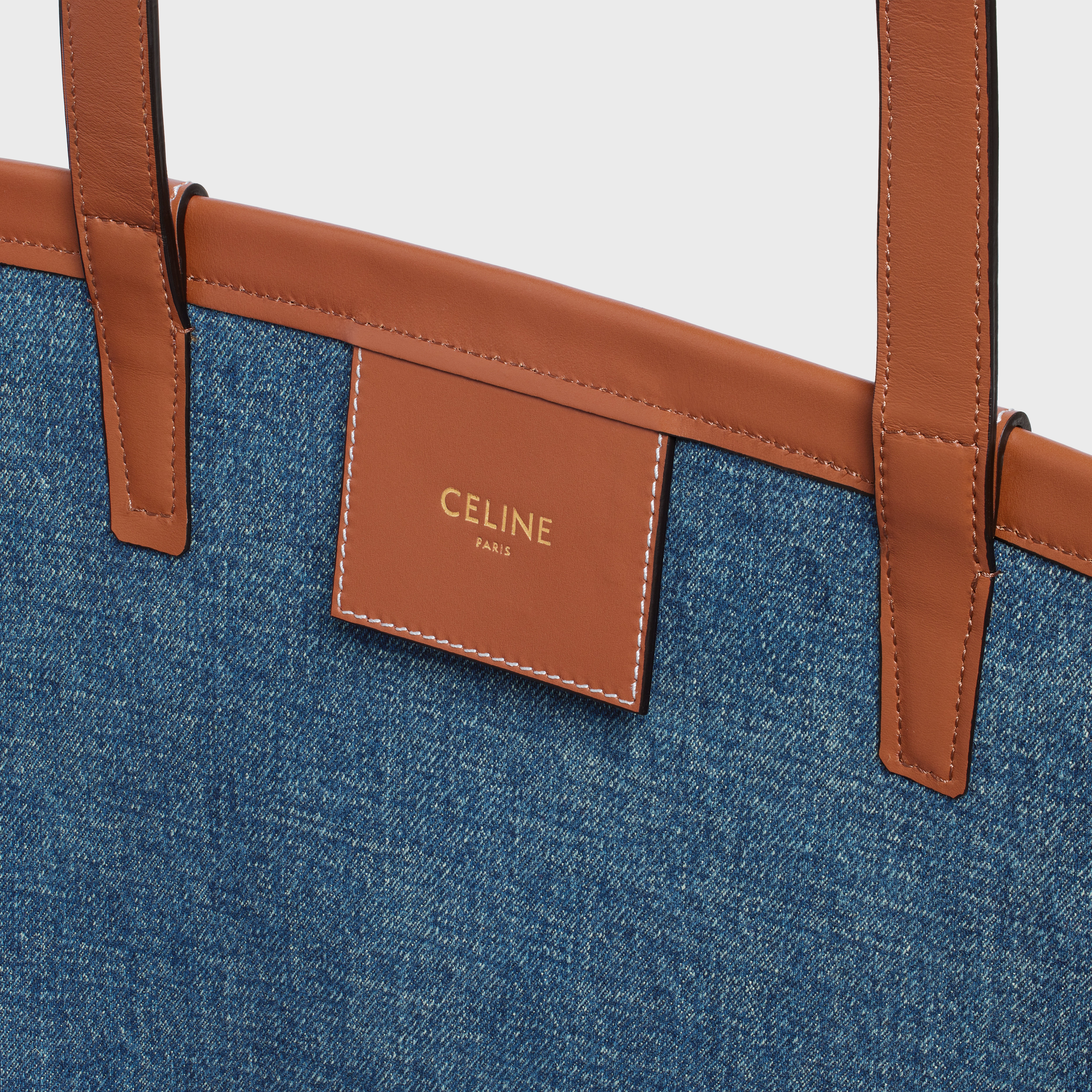 Large Couffin in DENIM with celine paris AND CALFSKIN - 4