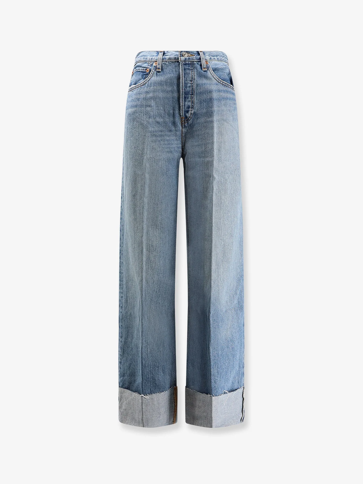 Re/Done Jeans With Raw Cut Cuff - 1