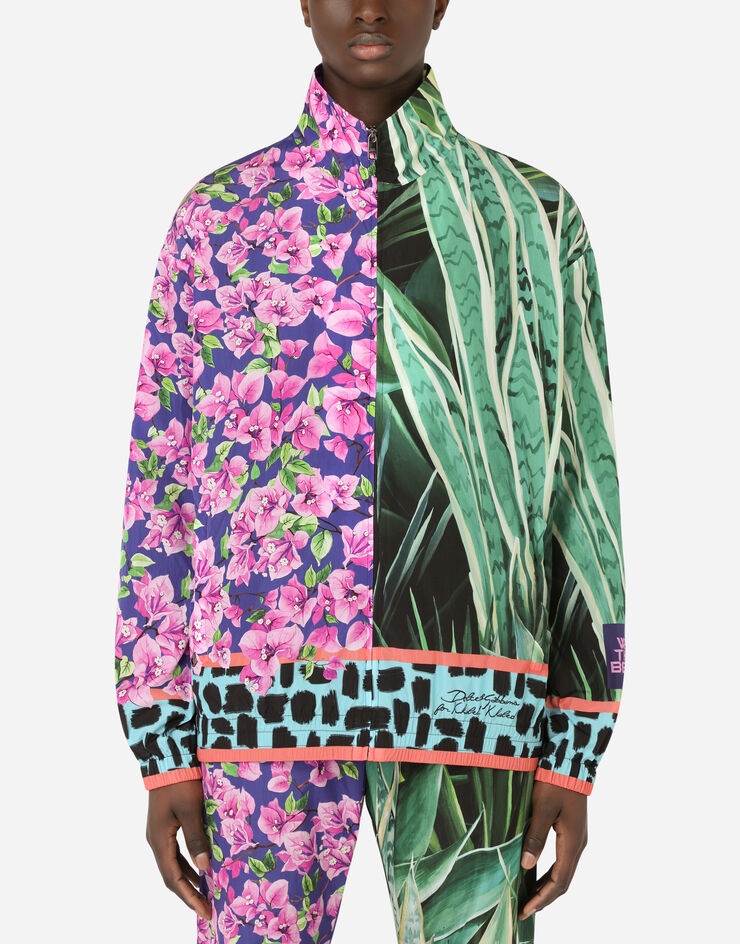 Nylon jacket with jungle mix print - 3