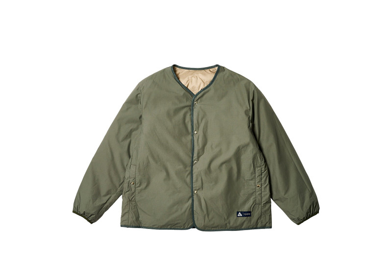 PALACE NANAMICA REVERSIBLE DOWN CARDIGAN SAGE GREEN - 1