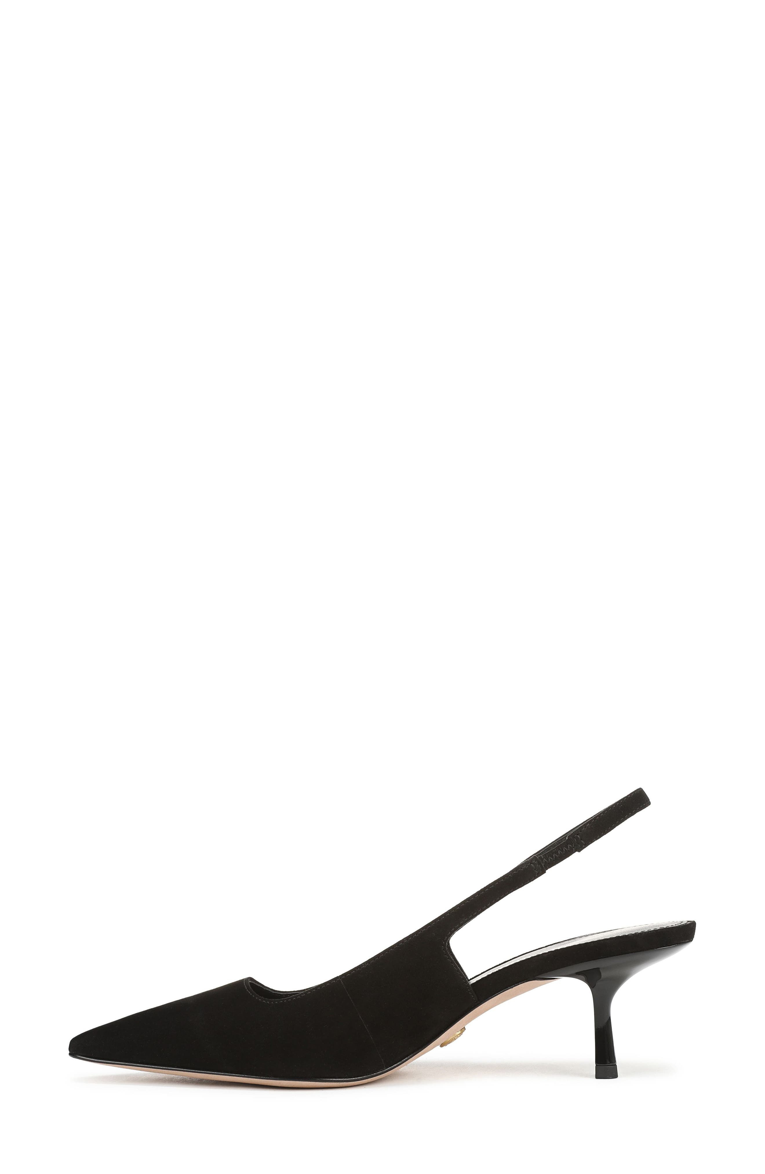Veronica Beard Cashel Slingback Pointed Toe Pump in Black Suede at Nordstrom - 8