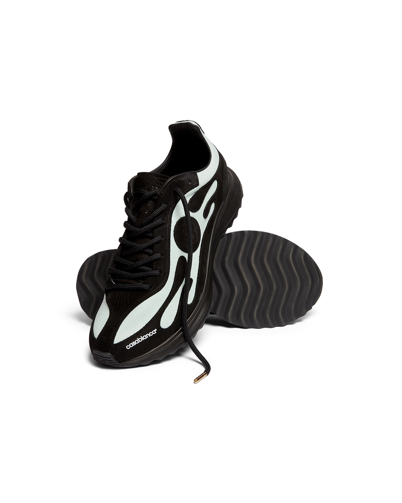 Men's Black & Mint Stade Sneaker | Casablanca Paris - 5