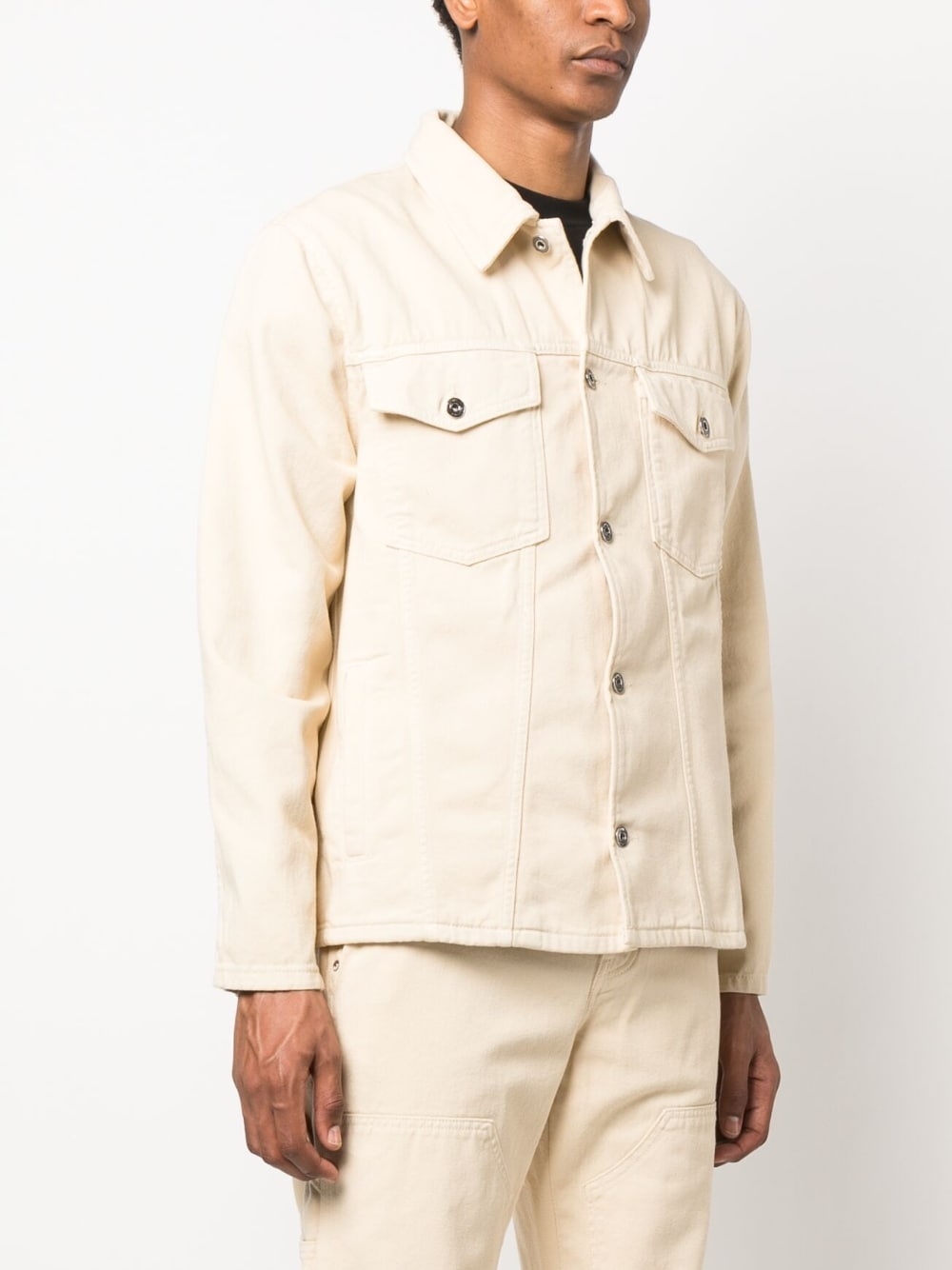 embroidered-motif denim jacket - 3