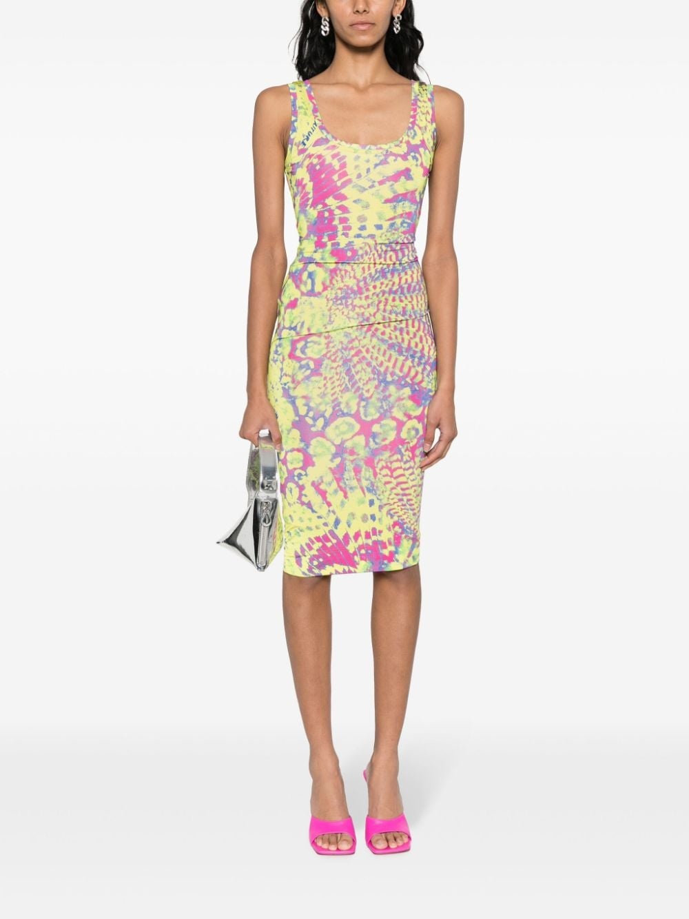 abstract-print sleeveless dress - 2