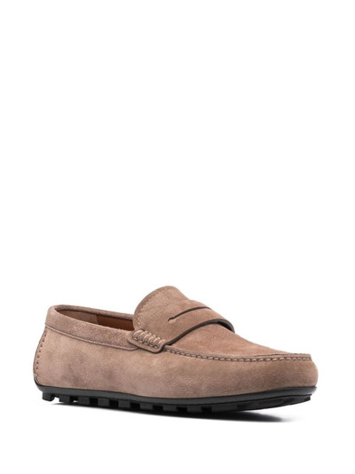 ZEGNA suede penny loafers outlook