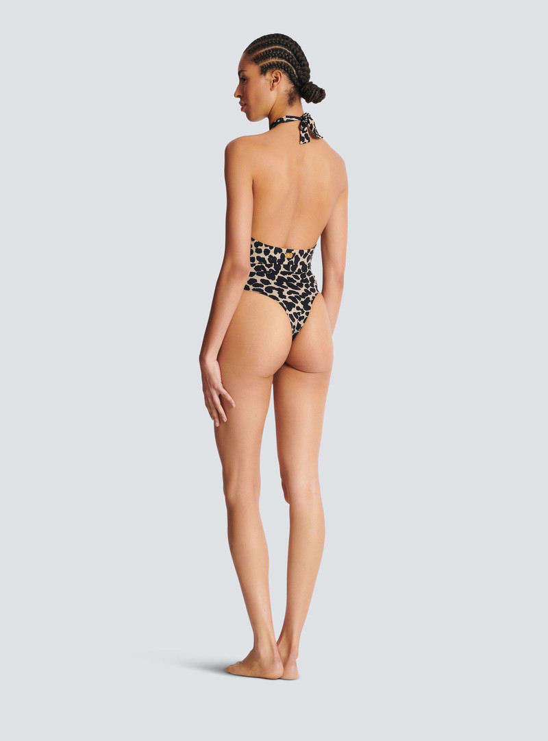 One-piece leopard pattern swimsuit 4