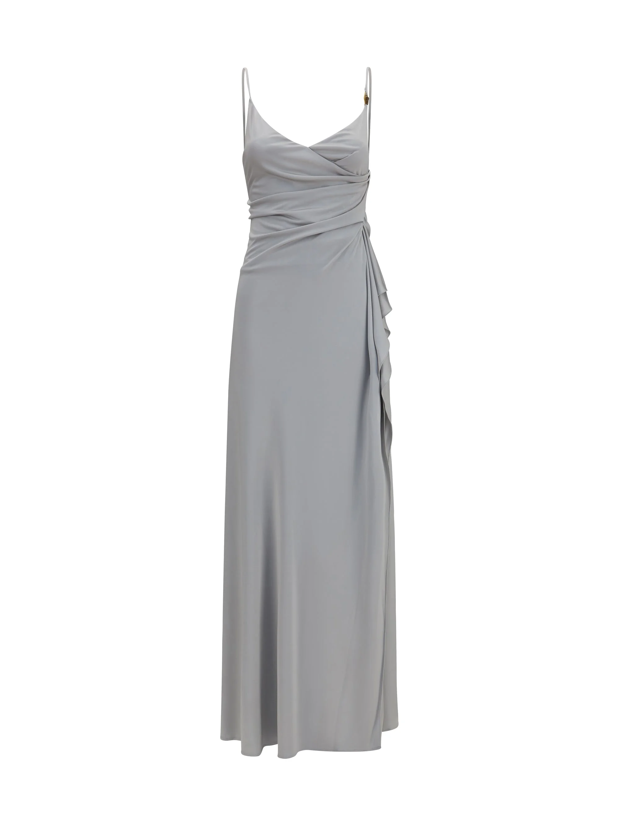 Versace Viscose Jersey Dress Silver Grey - 1
