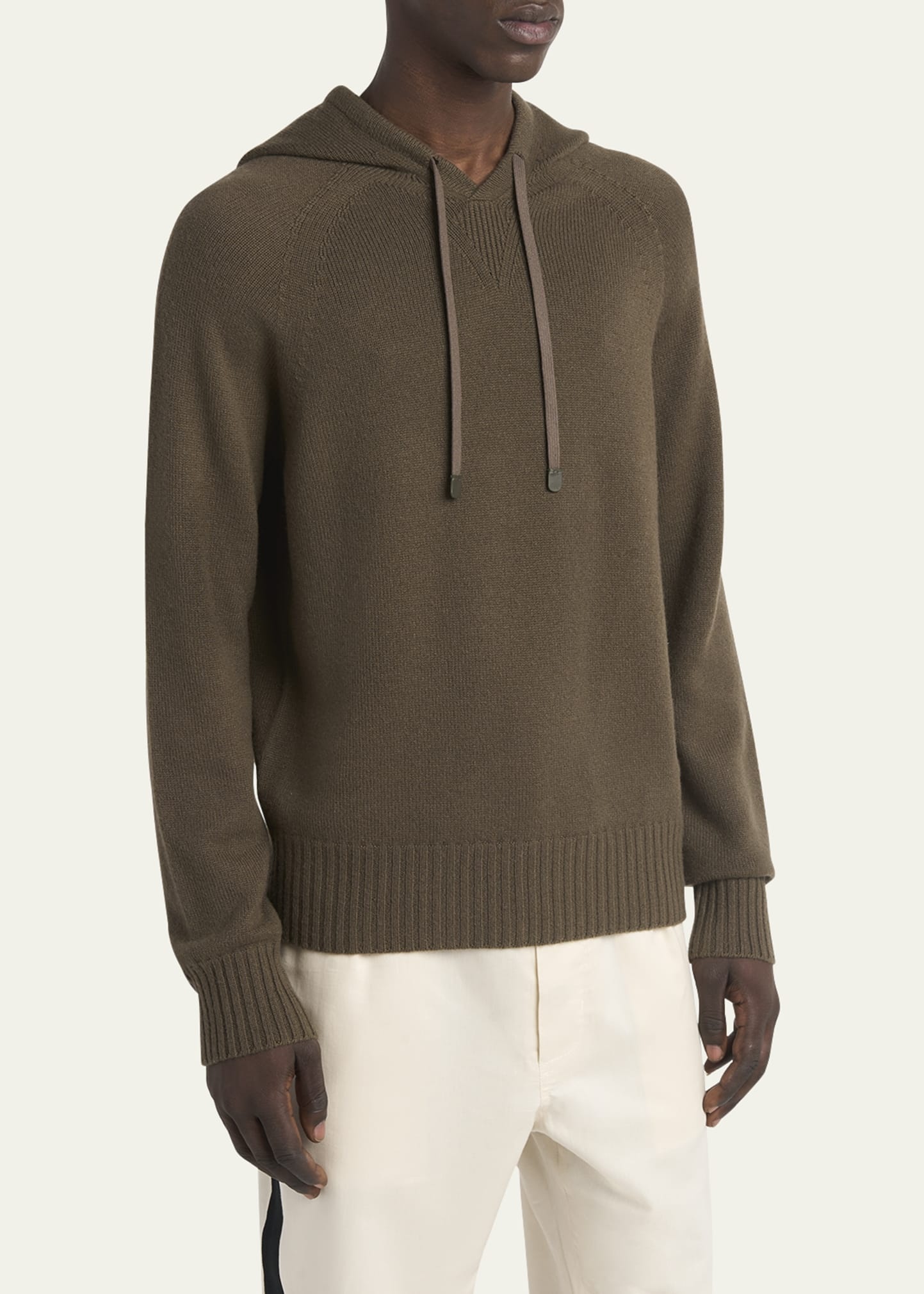 Men's Seamless Cashmere Pullover Hoodie - 4