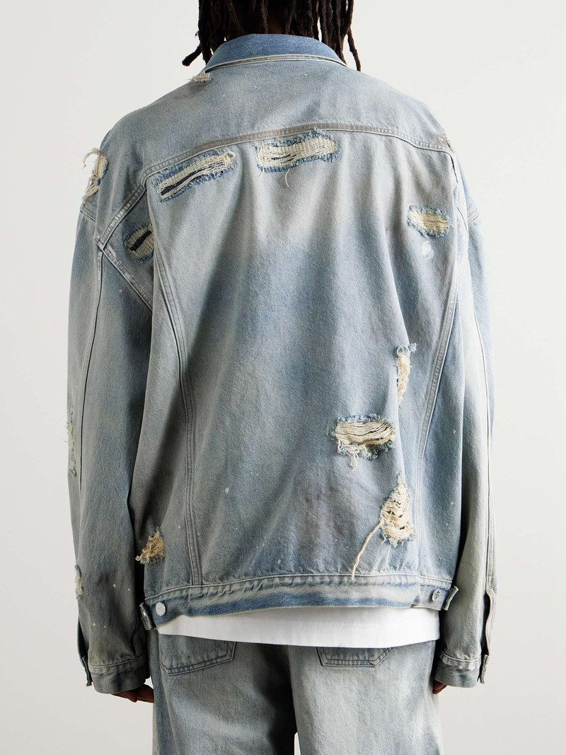 Oversized Distressed Denim Jacket 4