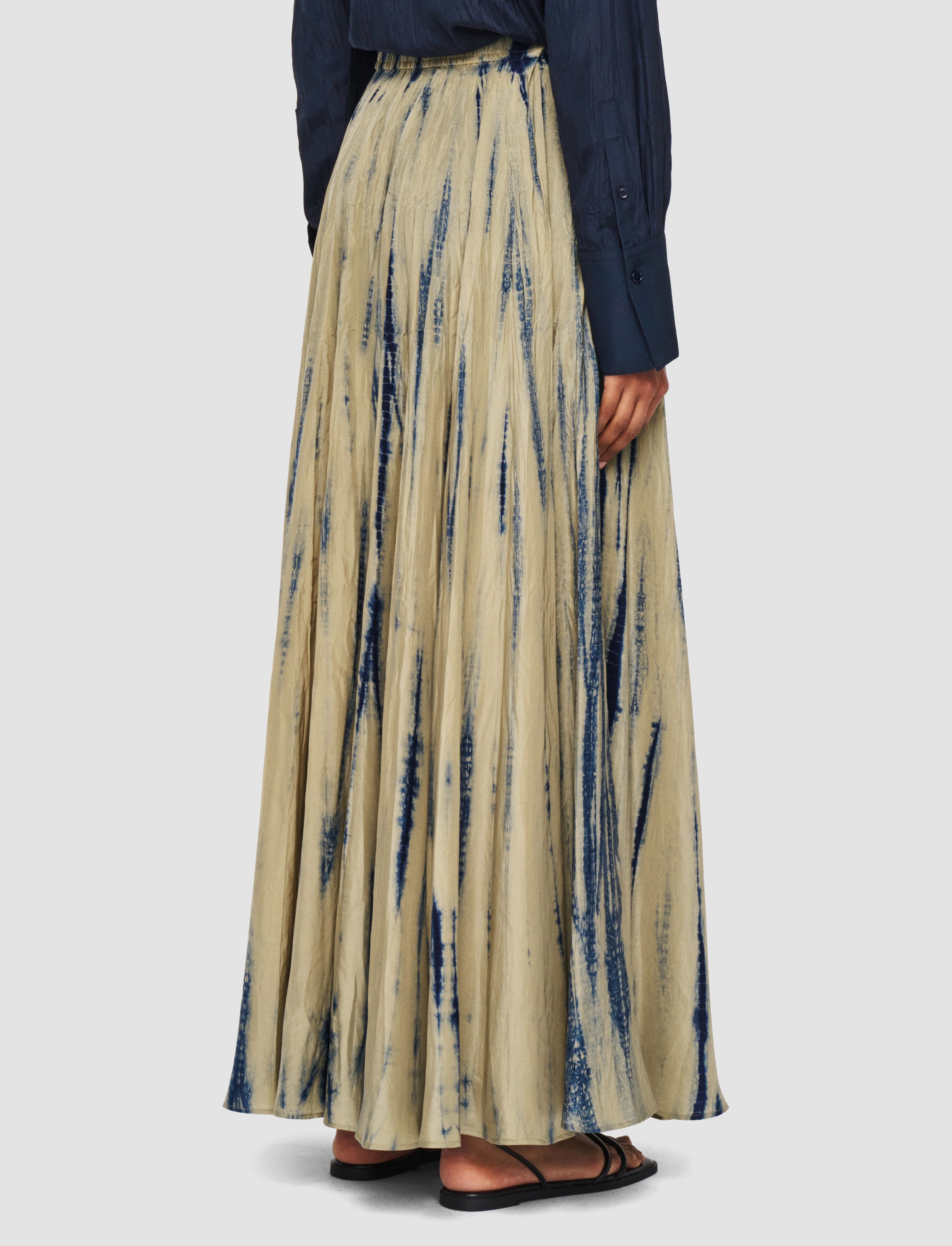 Sully Long Tie Dye Silk Maxi Skirt - 3