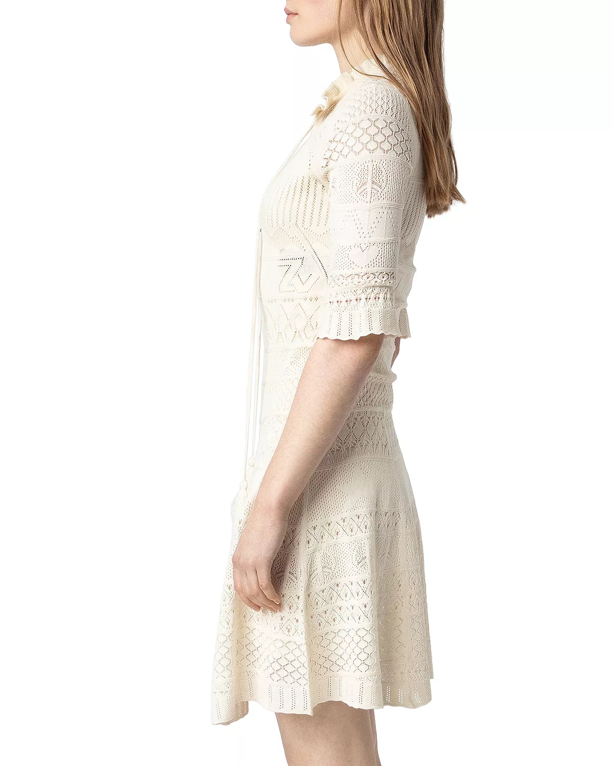 Memphisa Pointelle Knit Dress - 4