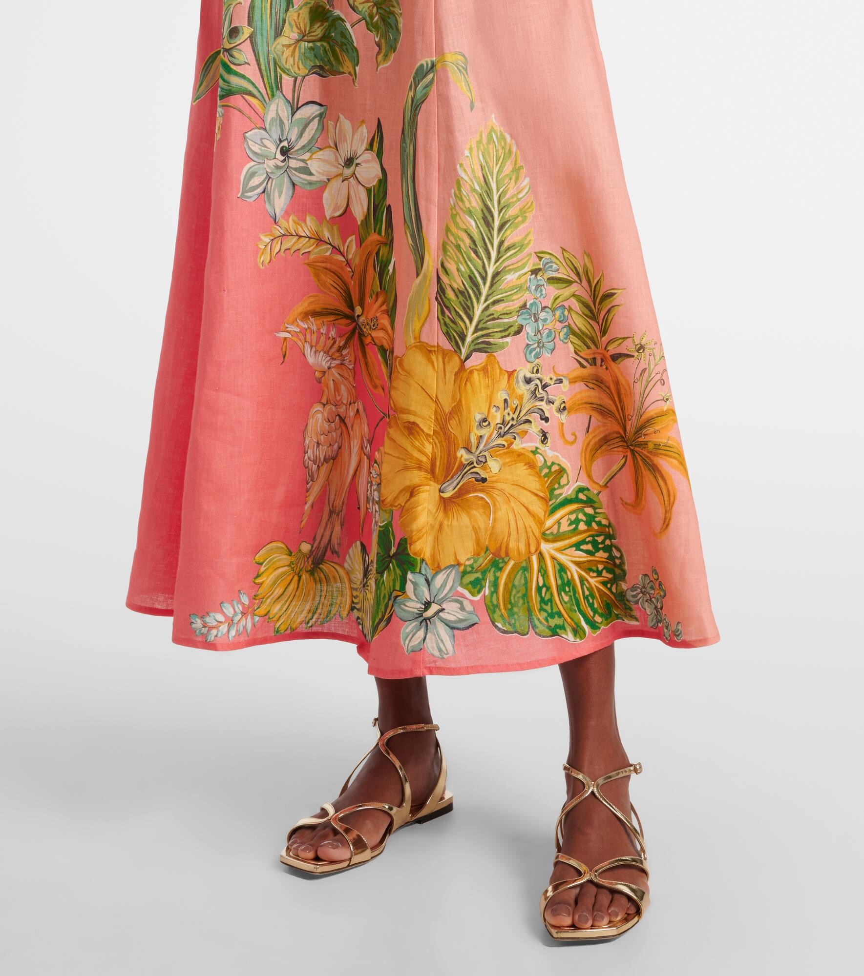 Anika floral linen maxi dress - 5