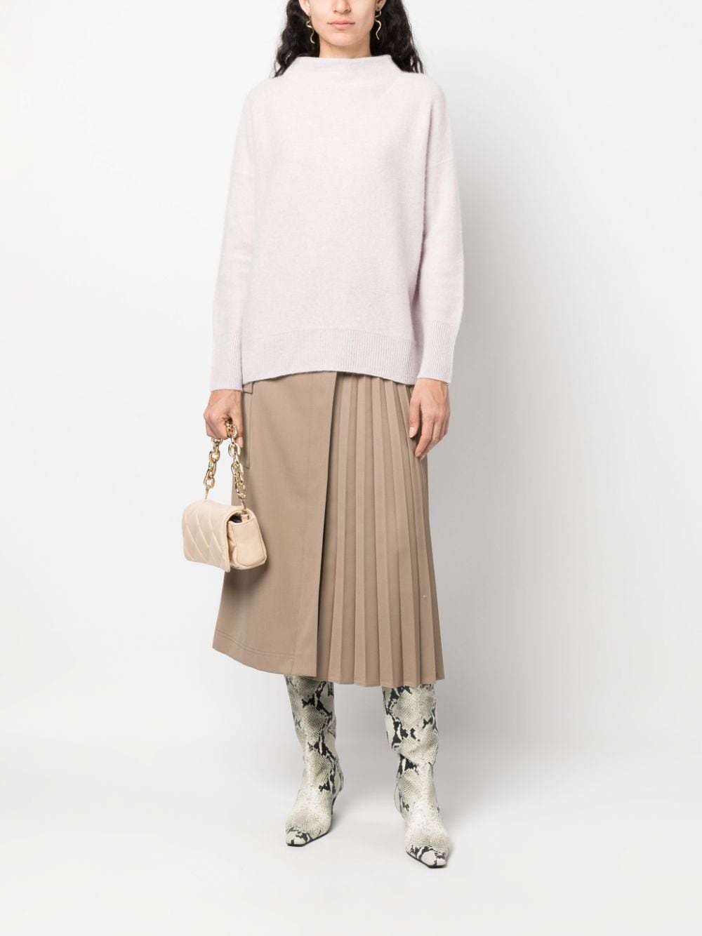funnel-neck cashmere jumper - 2