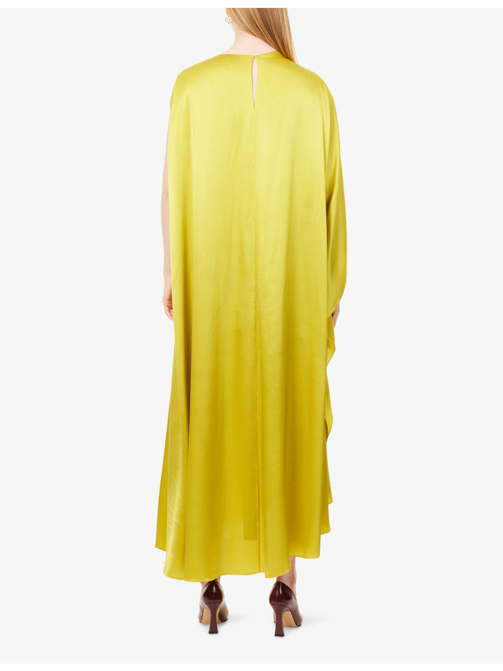 Hiba Draped Silk Maxi Dress - 4