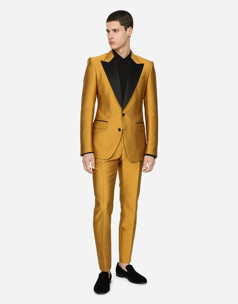 Dolce & Gabbana Herringbone jacquard Sicilia-fit tuxedo suit outlook