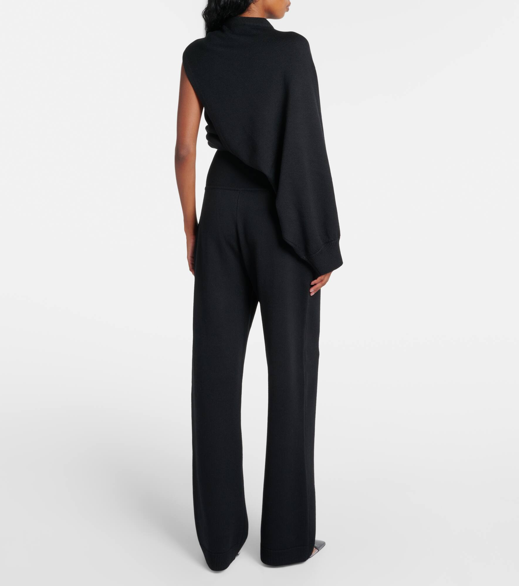 High-rise wool-blend straight pants - 3