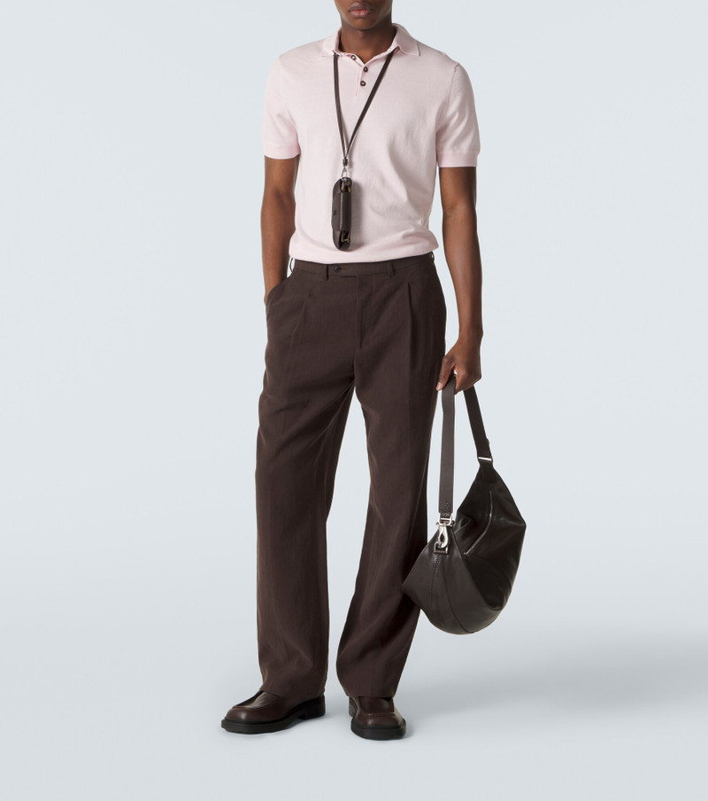 Allude Cotton, silk, and cashmere polo shirt outlook