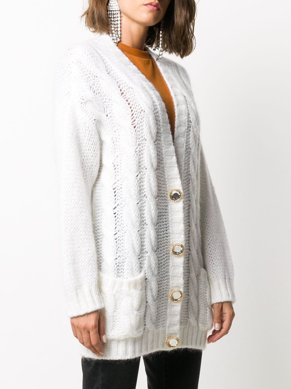 cable-knit cardigan - 3