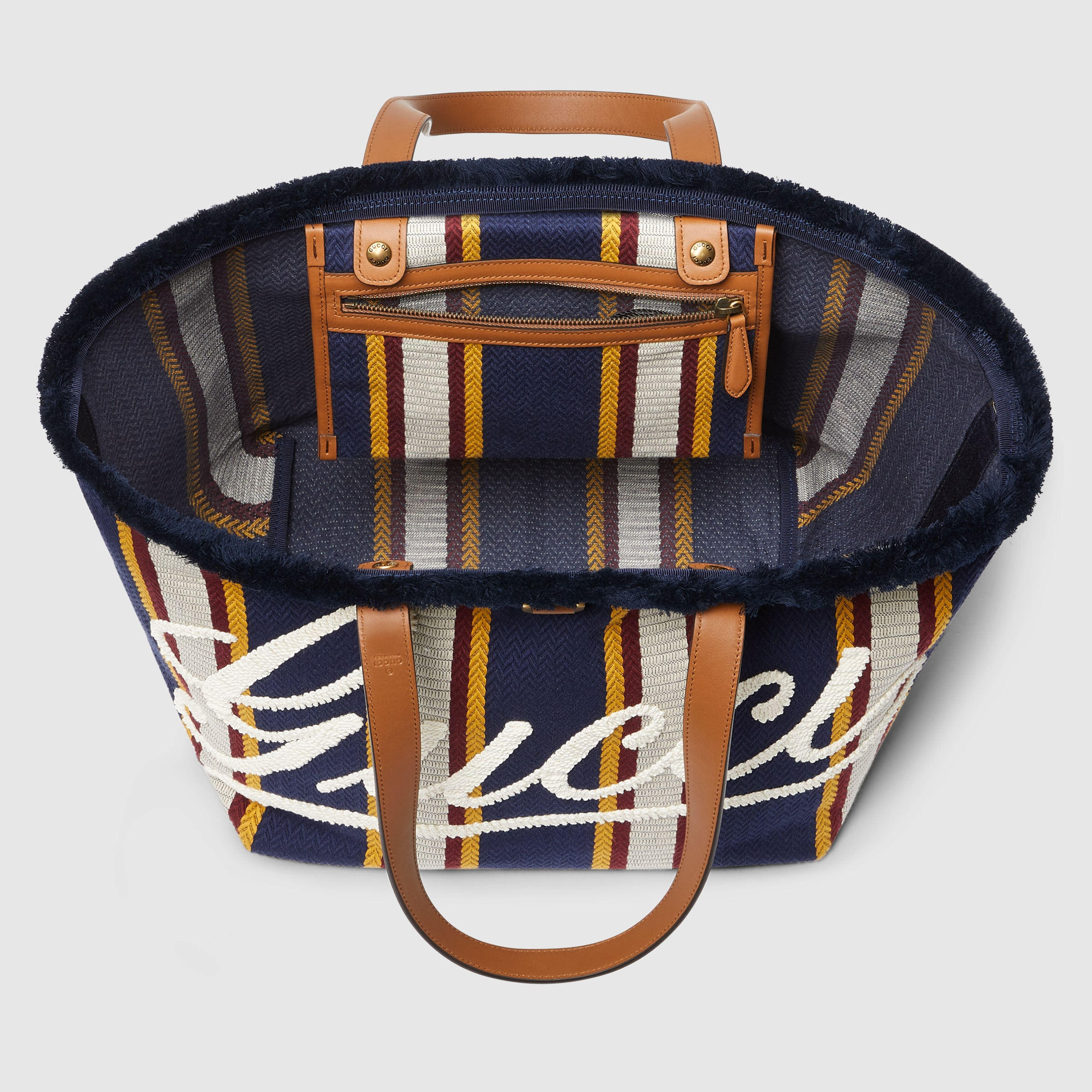 Embroidered medium canvas tote bag - 8