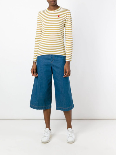 Comme des Garçons PLAY heart-patch striped top outlook