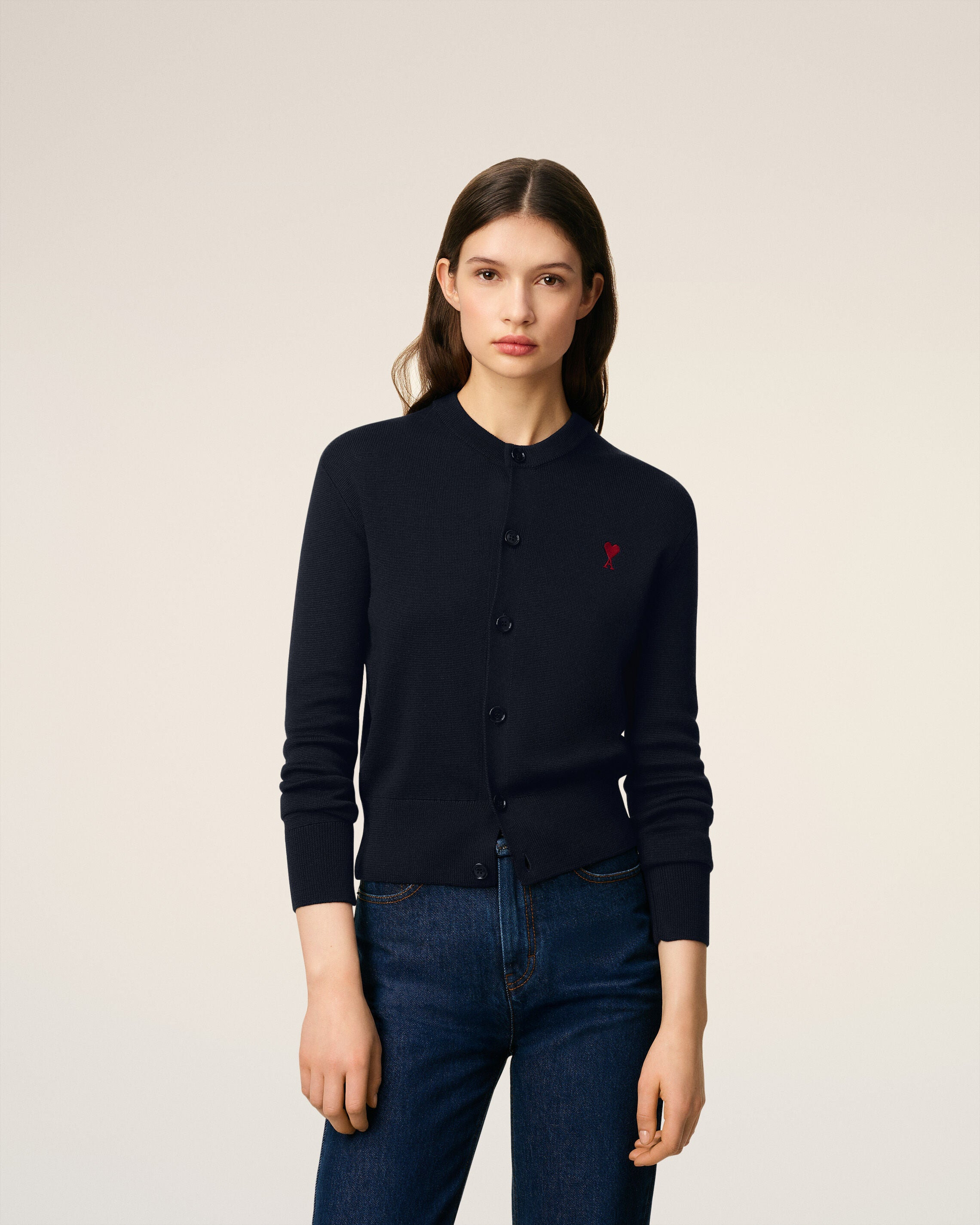 BLUE WOOL AMI DE COEUR CARDIGAN - 3