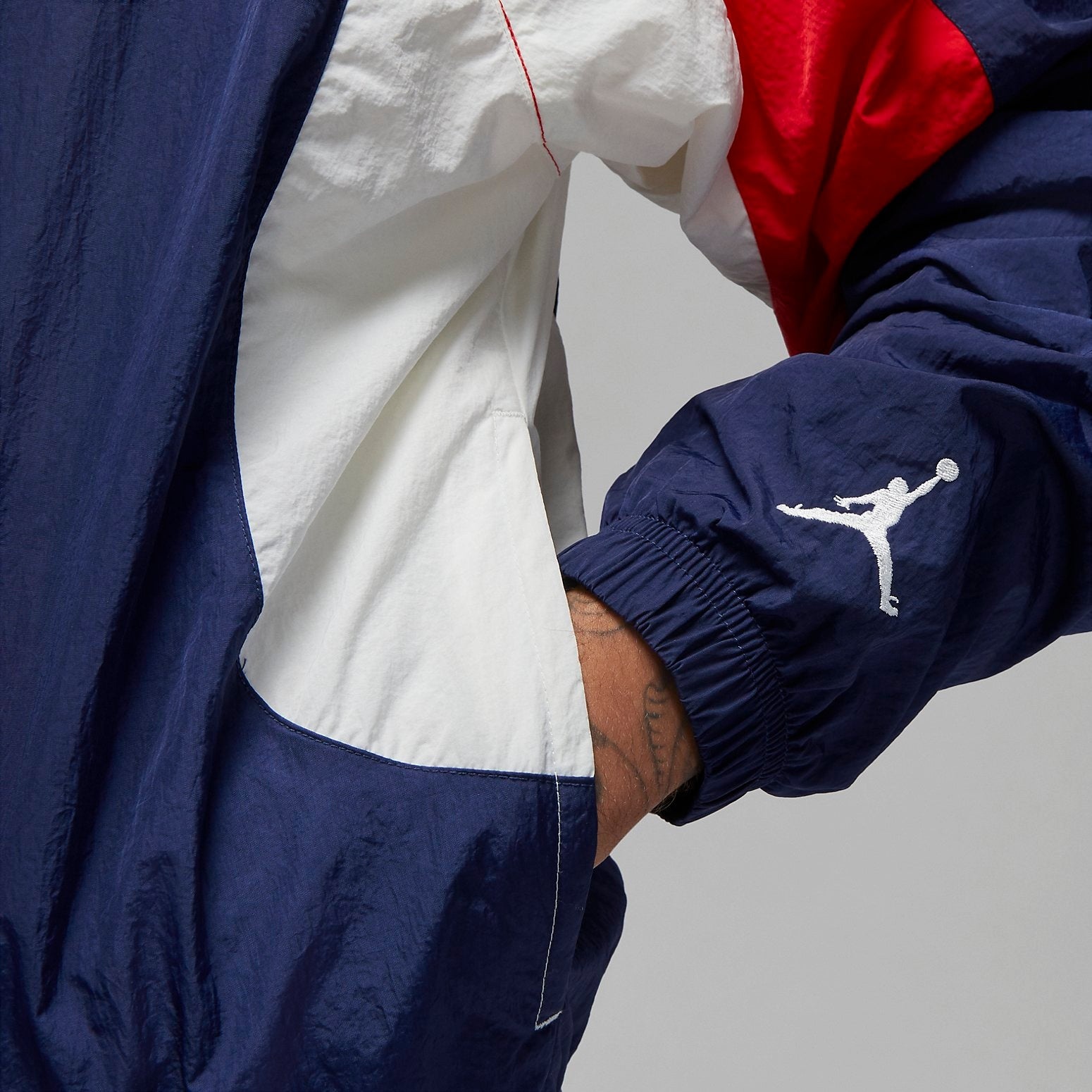 Air Jordan x Trophy Room USA Woven Track Jacket 'Navy Red' DR2954-410 - 4