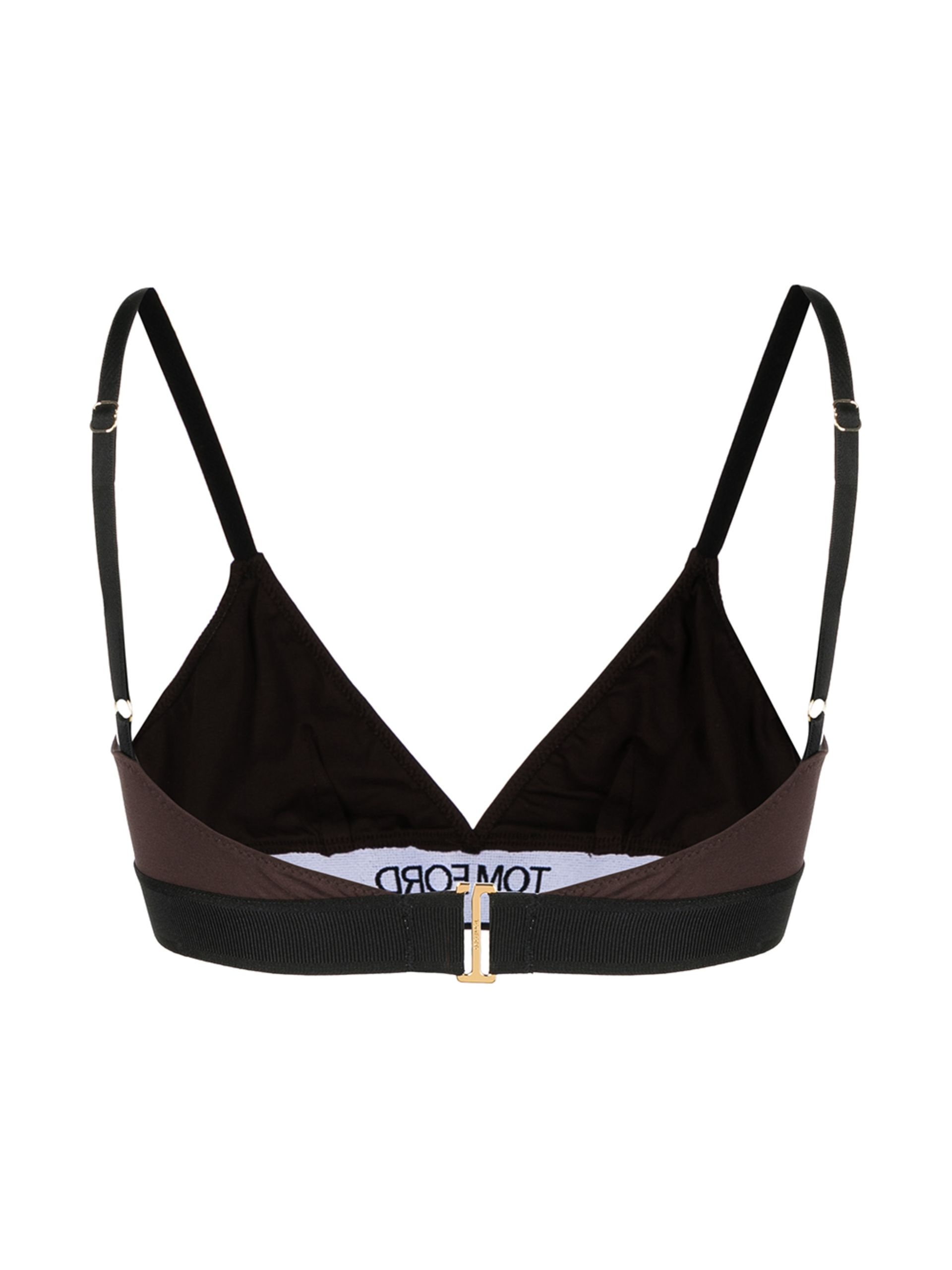 Tom Ford Beige Triangle Bra With Logo Underband In Jersey Woman